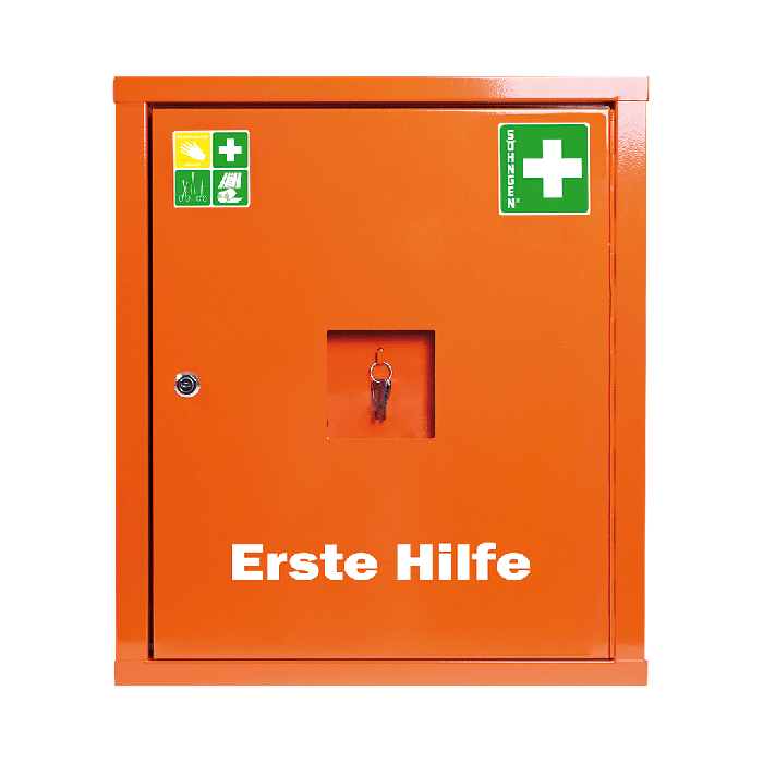 Armário de primeiros socorros EUROSAFE Norma Industrial Plus, cor laranja