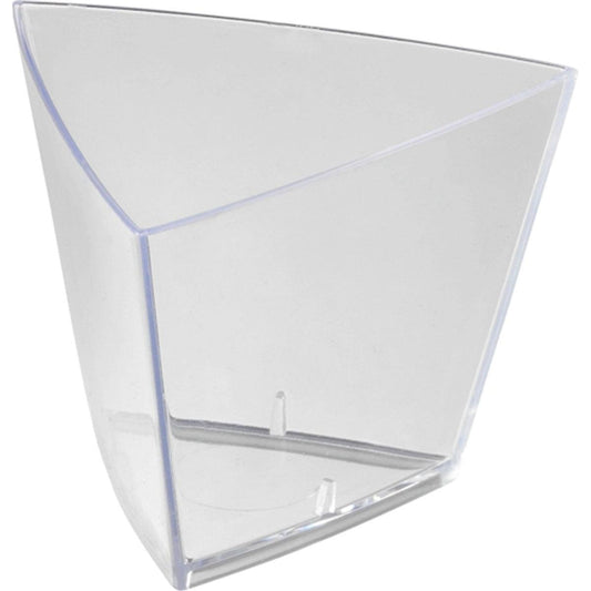 Die Tri Transparent PS 55x55x45 mm von Duni GmbH ist eine klare Kunststoffverpackung mit gewölbten Seiten und flachem Boden, perfekt als Aufbewahrungsbox klein für kleine Gegenstände. Packung mit 90 Stück-ideale schlanke Aufbewahrungslösung.