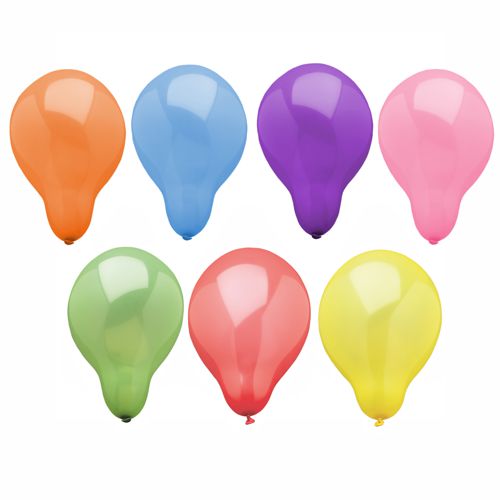 25 farbenfrohe PAPSTAR Luftballons (Ø 16 cm) der PAPSTAR GmbH, partytauglich sortiert, sind auf weißem Hintergrund abgebildet. Perfekt für jede Feier!.