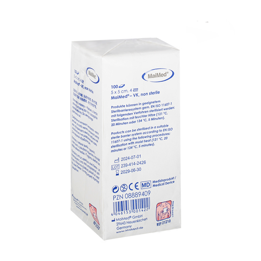Compressas de lã não estéreis MaiMed-VK de 100 peças/saco de papel