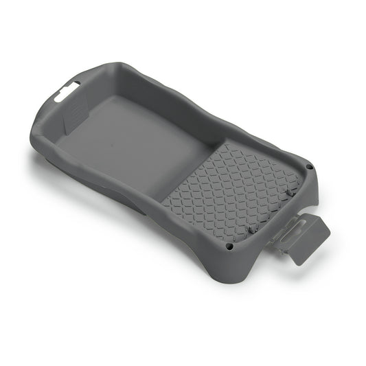 Die Nölle Profi-Pinsel Farbwanne 16 x 31 cm aus Regranulat bietet eine flache Farbfläche, ein erhabenes Gitter zum Entfernen überschüssiger Farbe, einen integrierten Griff und eine Tülle - ideal für Lackierbedarf. Marke: Nölle Profi Pinsel Bürsten- & Pinseltechnik e.K.