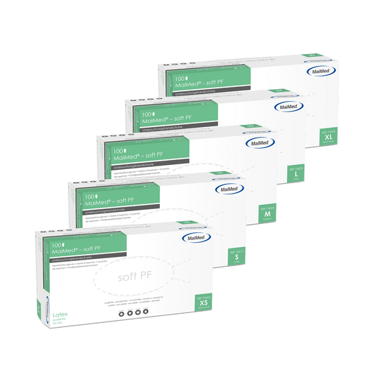 Luvas de exame de látex MaiMed-soft PF não estéreis sem pó 100 peças/caixa