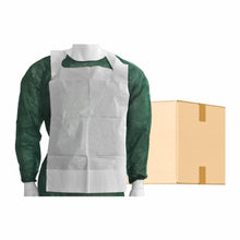 Babadores descartáveis ​​MaiMed com bolso coletor para amarrar, branco, 66x37 cm - 100 peças/embalagem | Pacote (100 peças)