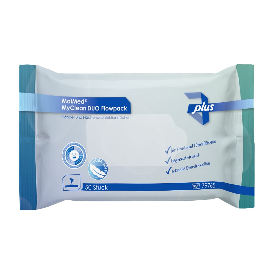 MaiMed MyClean DUO Flowpack 50 folhas | Pacote (50 peças)