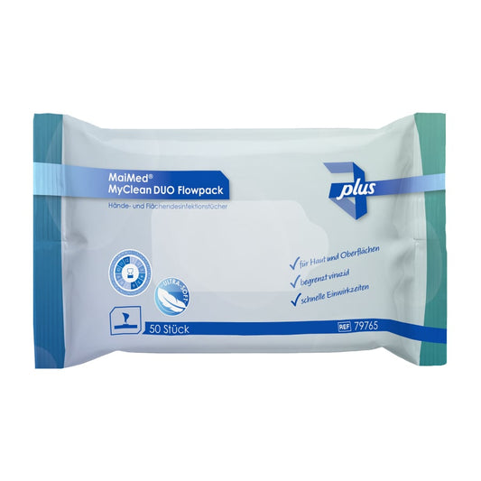 MaiMed MyClean DUO Flowpack 50 folhas | Pacote (50 peças)