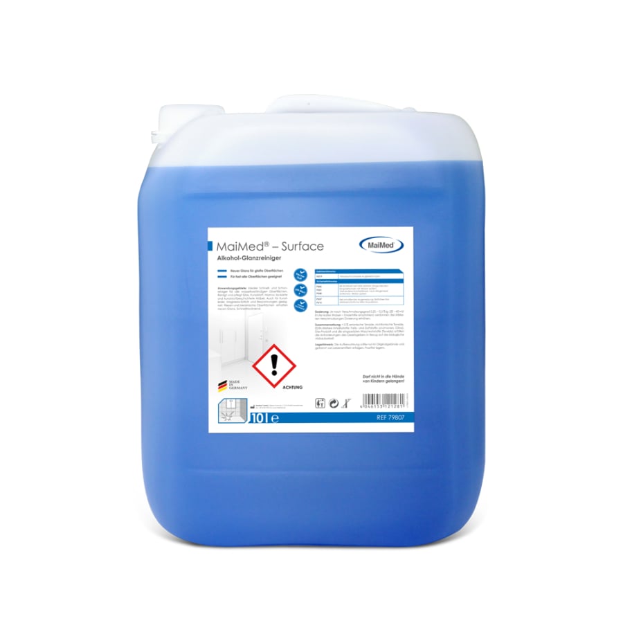 Limpador de brilho com álcool MaiMed-Surface, tampa de rosca