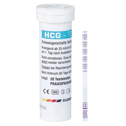 Teste de teste claro HCG tiras de teste de gravidez - 20 peças | Pacote (20 testes)