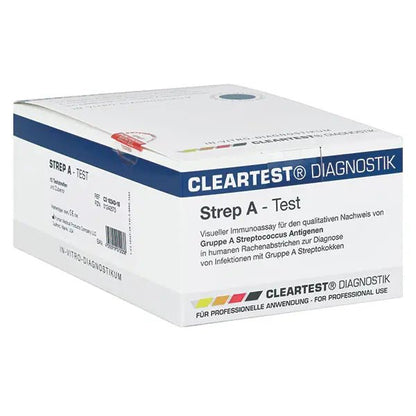 Strep mais claro - um teste de cassete - 10 tiras de teste | Pacote (10 testes)