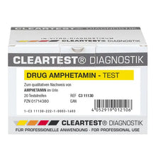 Droga Cleartest, Anfetamina, 1000ng/ml Embalagem: 20 peças | Pacote (20 testes)