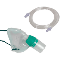 Máscara respiratória de O₂ para crianças com humidificador e cordão graduado de 2,10 m