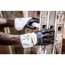 Luvas de nitrilo NITRAS, cor natural / azul