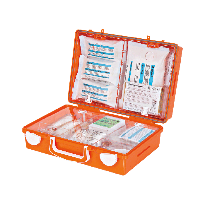 Erste Hilfe Koffer SN-CD orange mit Füllung nach ÖNORM Z 1020 1