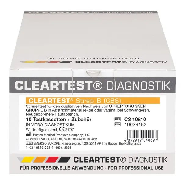 Teste Cleartest Strep-B (GBS) Streptococcus B, pacote: 10 testes | Pacote (10 testes)