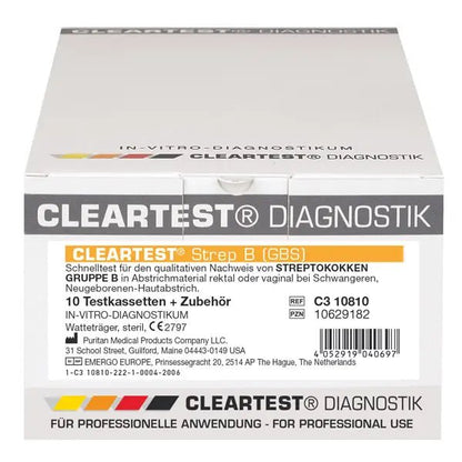 Teste Cleartest Strep-B (GBS) Streptococcus B, pacote: 10 testes | Pacote (10 testes)