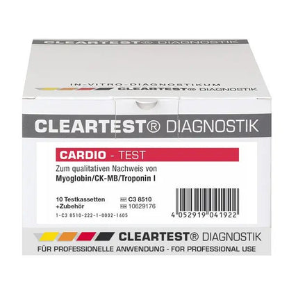 Pacote Cleartest Cardio Myglobin/CK-MB/Trop I: 10 testes | Pacote (10 testes)
