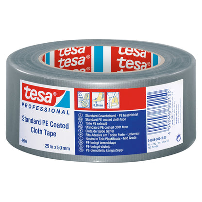 tesa Professional 4688 PE Reparaturband silber-grau, 25 m x 50 mm