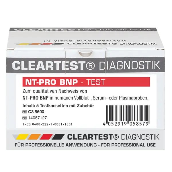 Pacote Cleartest NT-Pro BNP*: 5 testes | Pacote (5 testes)