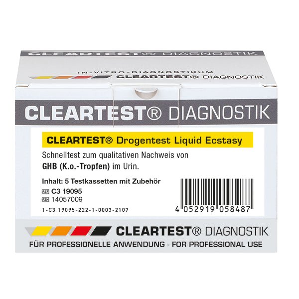 Teste de drogas Cleartest, Liquid Ecstasy Pack: 5 testes | Peça (5 testes)