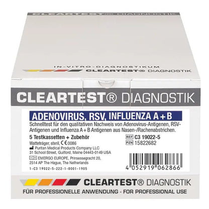 Cleartest Adenovírus, RSV, Influenza A+B