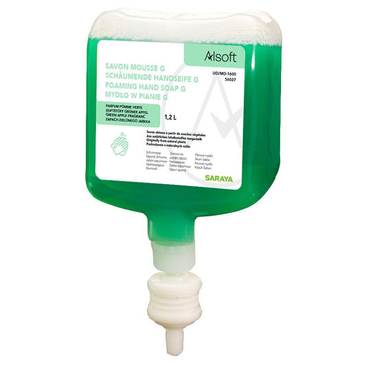 Saraya Alsoft sabonete espuma G maçã verde
