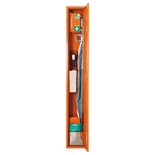 Armário vertical com maca de primeiros socorros, cor laranja
