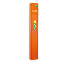 Armário vertical para maca de primeiros socorros, laranja, vazio