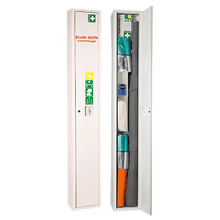 Armário vertical para maca de primeiros socorros, branco
