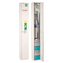 Armário vertical para maca de primeiros socorros, branco