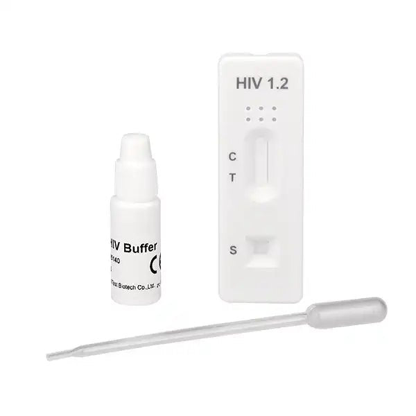 Pacote Cleartest HIV 1.2: 10 testes, incluindo acessórios | Pacote (10 testes)