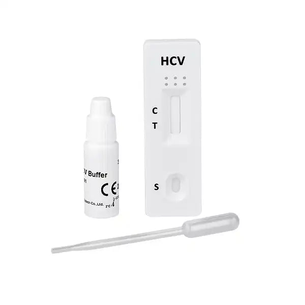 Pacote Cleartest Hepatite C (HCV): 10 testes, incluindo acessórios | Pacote (10 testes)