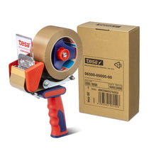 Dispensador manual de fita adesiva para embalagens tesa 6500, de baixo ruído, para rolos com 50 mm de largura – Aplicação