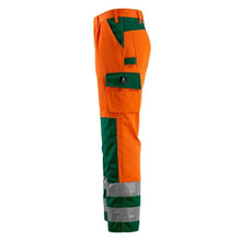 Calça MASCOT® Olinda, alta visibilidade laranja/verde