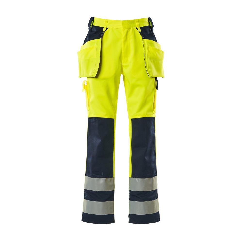 Calças artesão MASCOT® Almas, alta visibilidade amarelo/marinho