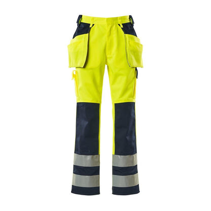 Calças artesão MASCOT® Almas, alta visibilidade amarelo/marinho