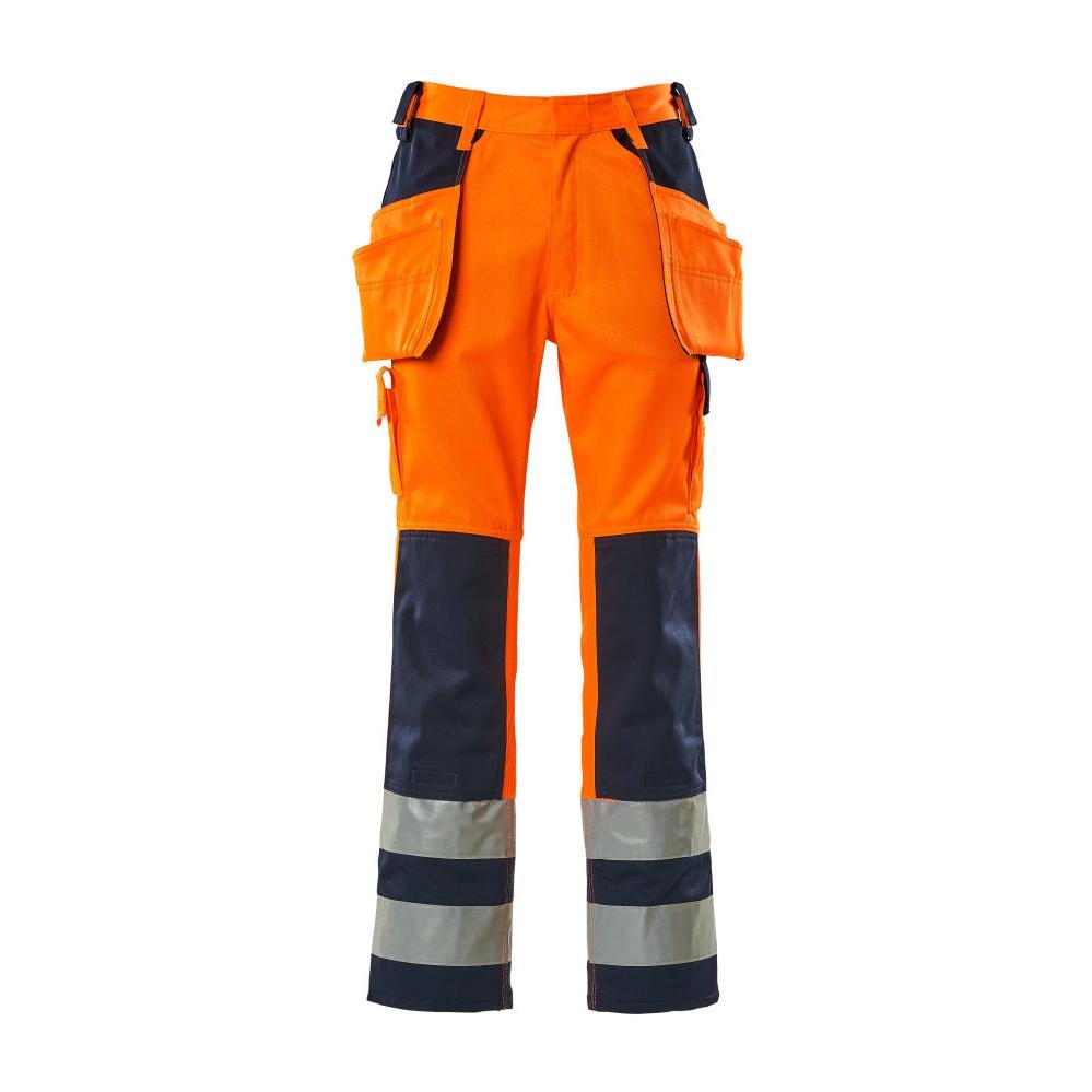 Calças artesão MASCOT® Almas, alta visibilidade laranja/marinho