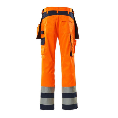Calças artesão MASCOT® Almas, alta visibilidade laranja/marinho