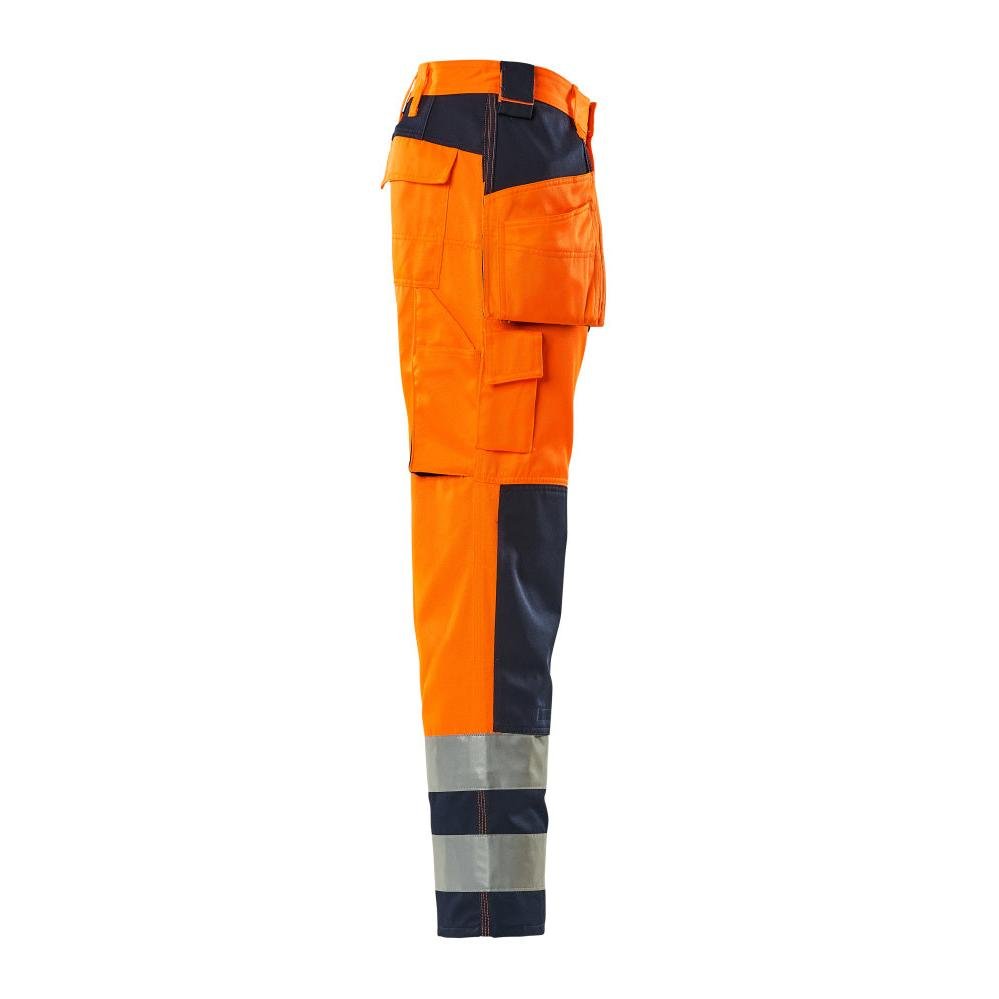 Calças artesão MASCOT® Almas, alta visibilidade laranja/marinho