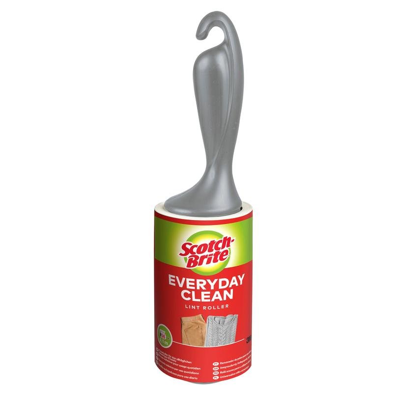 O Scotch-Brite™ Everyday Clean Rolinho Tira Pelos da 3M Deutschland GmbH com 56 folhas remove rapidamente e facilmente pelos de roupas e tecidos.