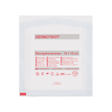 DERMOTEKT®  Compressa de treino 10 x 10 cm, 2 unidades, não esterilizadas