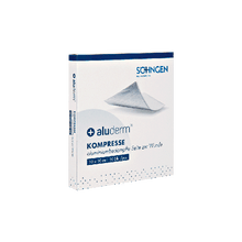 Compressa aluderm® 10 x 10 cm, embalagem com 10 unidades