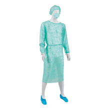 Conjunto de vestuário de proteção descartável, tamanho pequeno, com bata