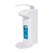 Dispensadores de desinfetante com garrafas de 500 ml e 1000 ml