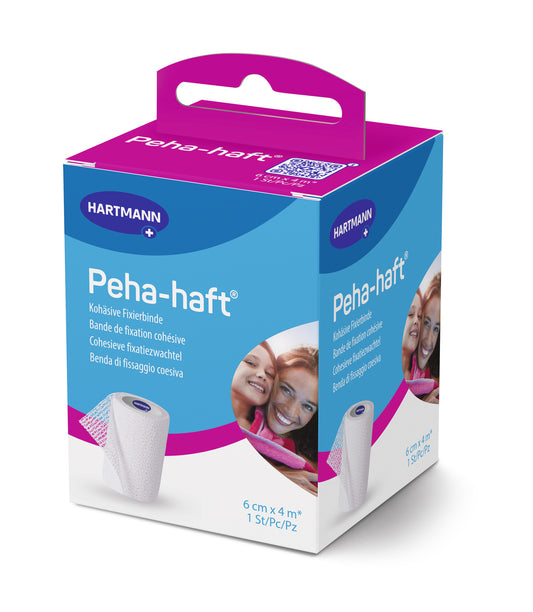 Hartmann Peha-haft 6cm x 4m P1 DE, FR, NL, IT | Pacote (1 peça)