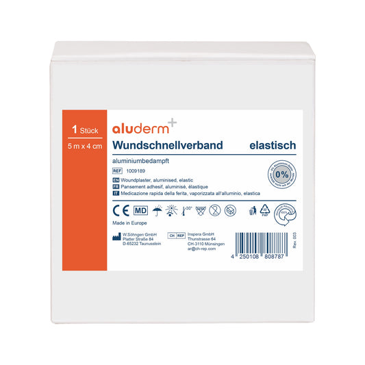 aluderm®-aluplast elástico - em rolo de 5 m x 4 cm