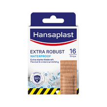Hansaplast EXTRA ROBUST, pensos adesivos de 2,6 x 7,6 cm, embalagem de 16 unidades