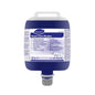 Um saco de 2 litros de Diversey Room Care R6 plus Concentrado de Limpador de Sanitários de Alto Desempenho da Diversey Deutschland GmbH & Co. OHG, com informações multilíngues e bico integrado para limpeza eficaz.