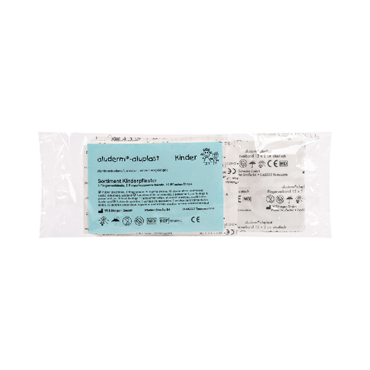 Conjunto de pensos elásticos para crianças aluderm®-aluplast, 20 unidades
