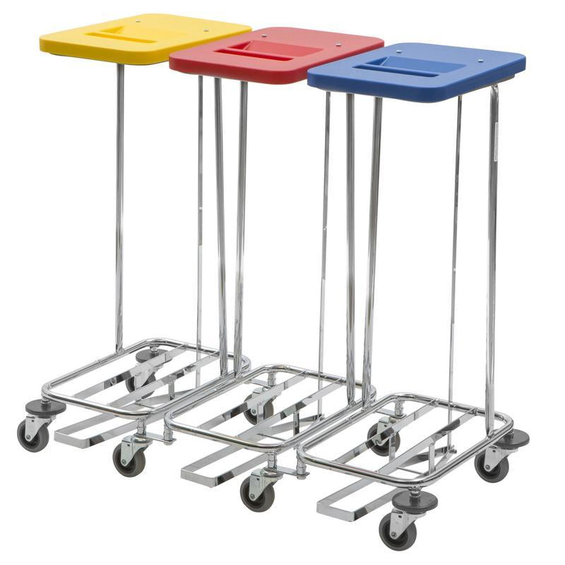 Cesto de roupa triplo VERMOP Meditrans, com tampa e pedal 1 peça