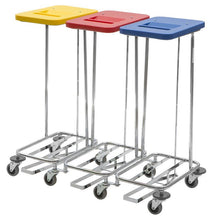 Coletor de roupa triplo. Capa e pedal | 1 peça