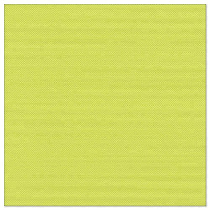 Um guardanapo quadrado de 40x40 cm PAPSTAR "ROYAL Collection" em verde-amarelo claro sólido com uma textura discreta, perfeito para decoração de mesa. A imagem mostra o produto com uma borda fina branca. Marca: PAPSTAR GmbH.